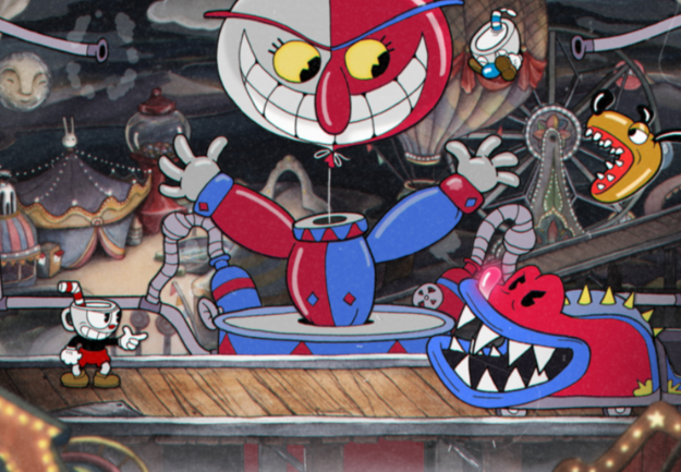 Скриншот из игры Cuphead — кооперативная игра на двоих игроков